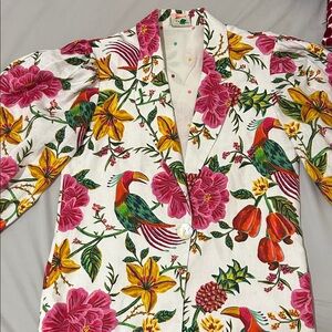 FARM Rio Vibrant Floral Blazer - Pink, Yellow, Green
